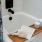 Tub with a shelf 