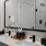 Large well lit bathroom with white accents 
