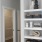 shelves beside a easy to access hall