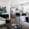 open living concept showing living room and kitchen combined with ample space for seating and modern living room decor